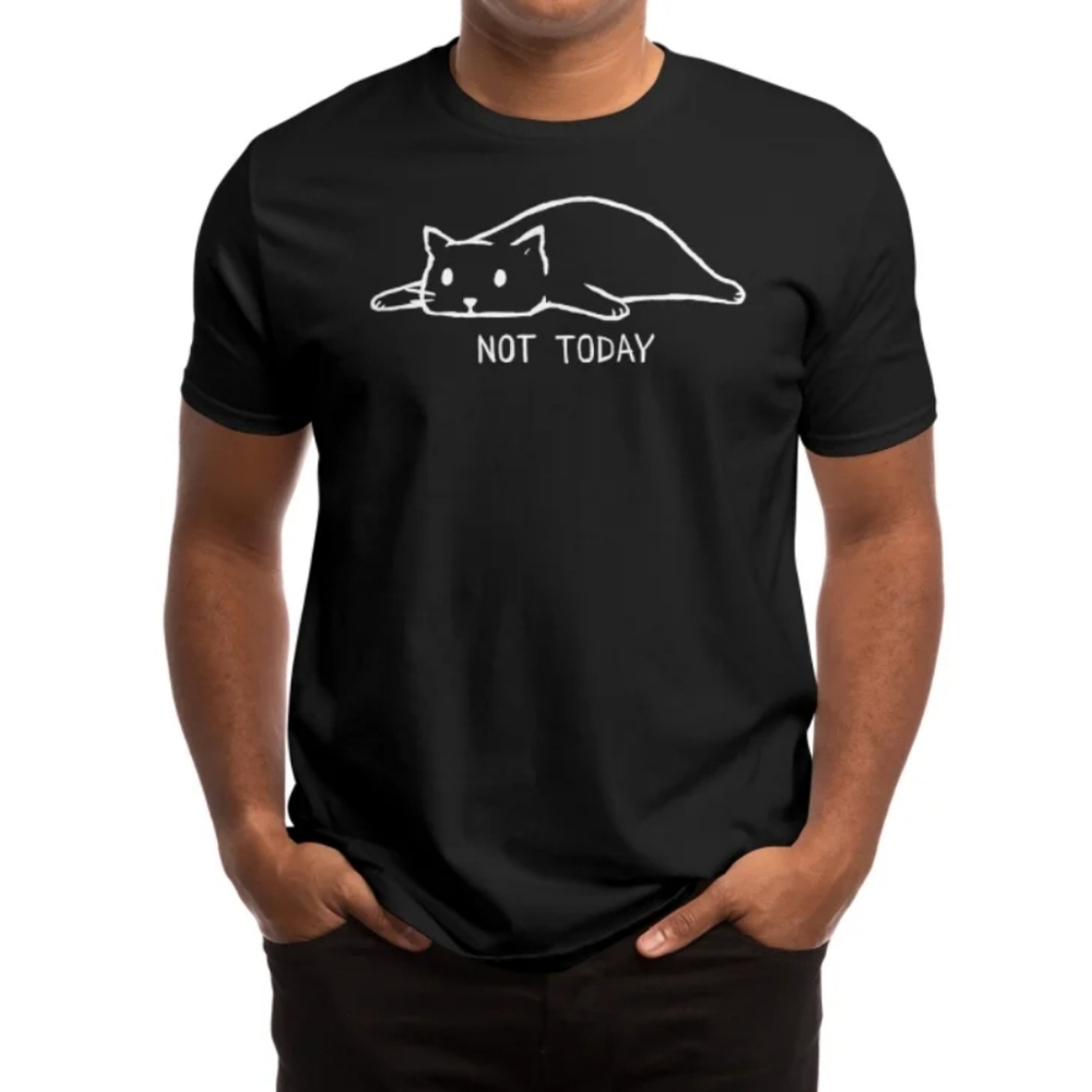Threadless "not Today'' Black Short Sleeve T-shirt Size Medium